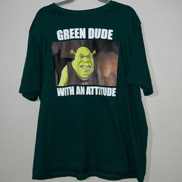 Shrek Men's Saint Patrick's Day Graphic Tee with Short Sleeves, Size 2XL - Picture 1 of 5
